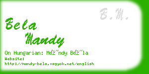 bela mandy business card